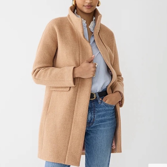 J. Crew Factory Wool Stadium Coat in Tan - Picture 6 of 6